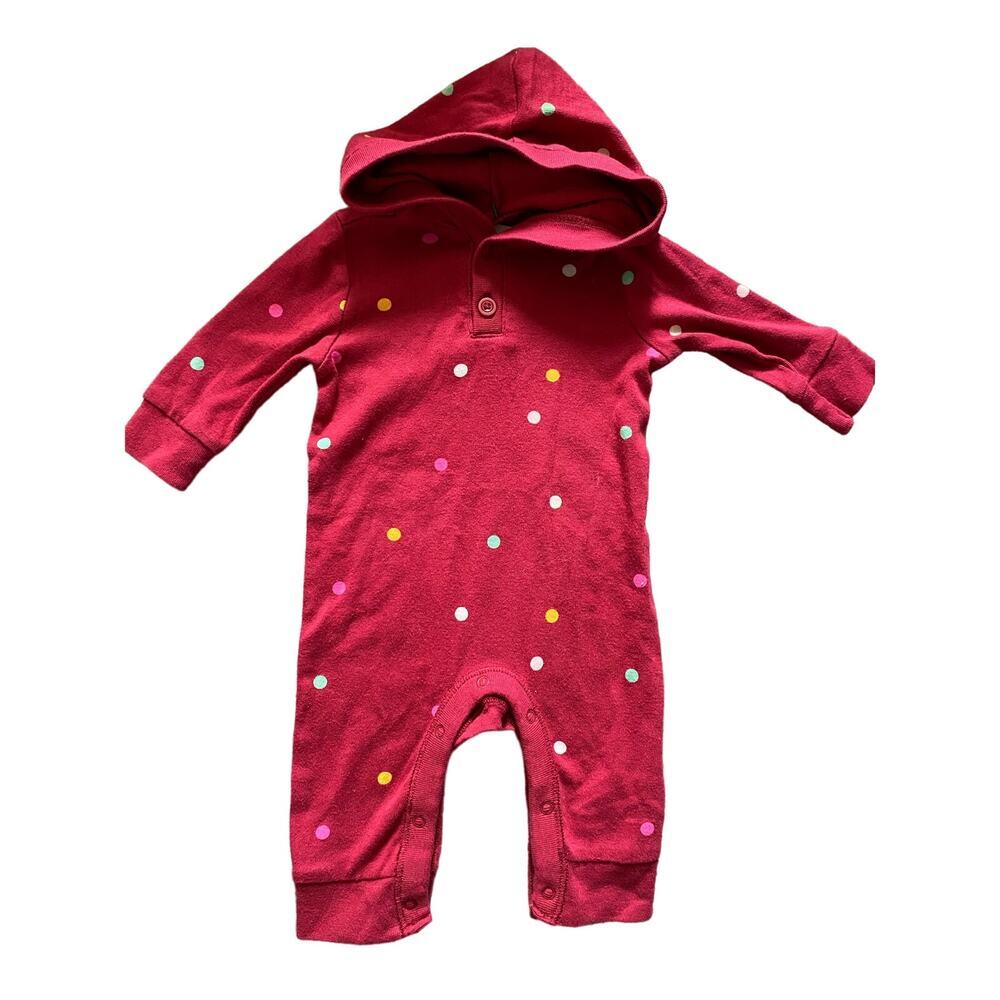 Old Navy 0-3m Red One Piece With Hood